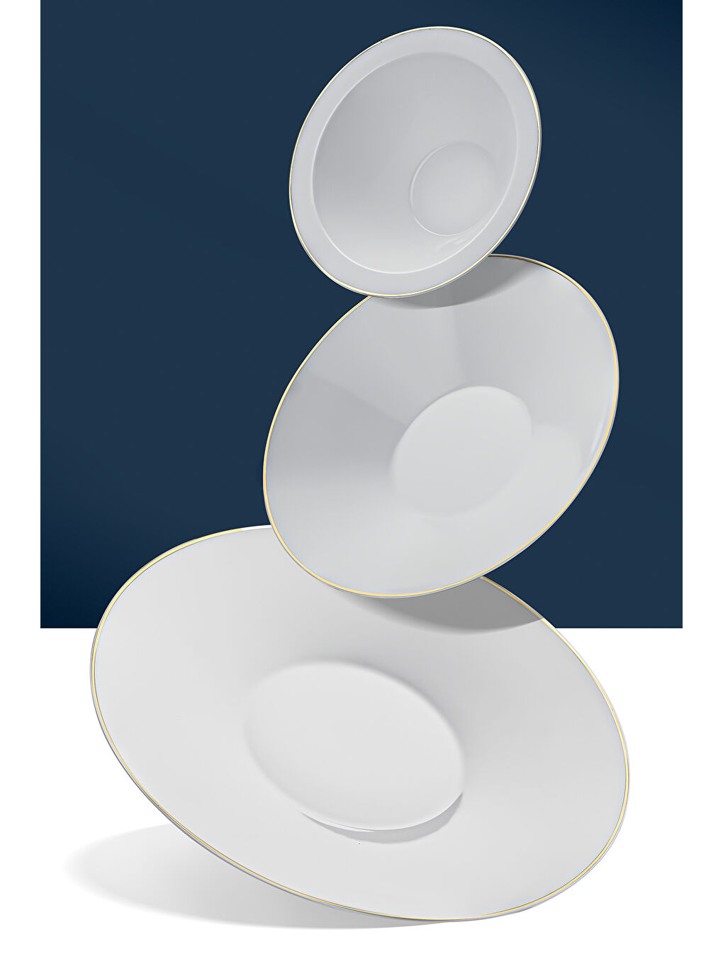 Beyaz Siena Gold Majestic 57 Parça Porselen Yemek Takımı-4