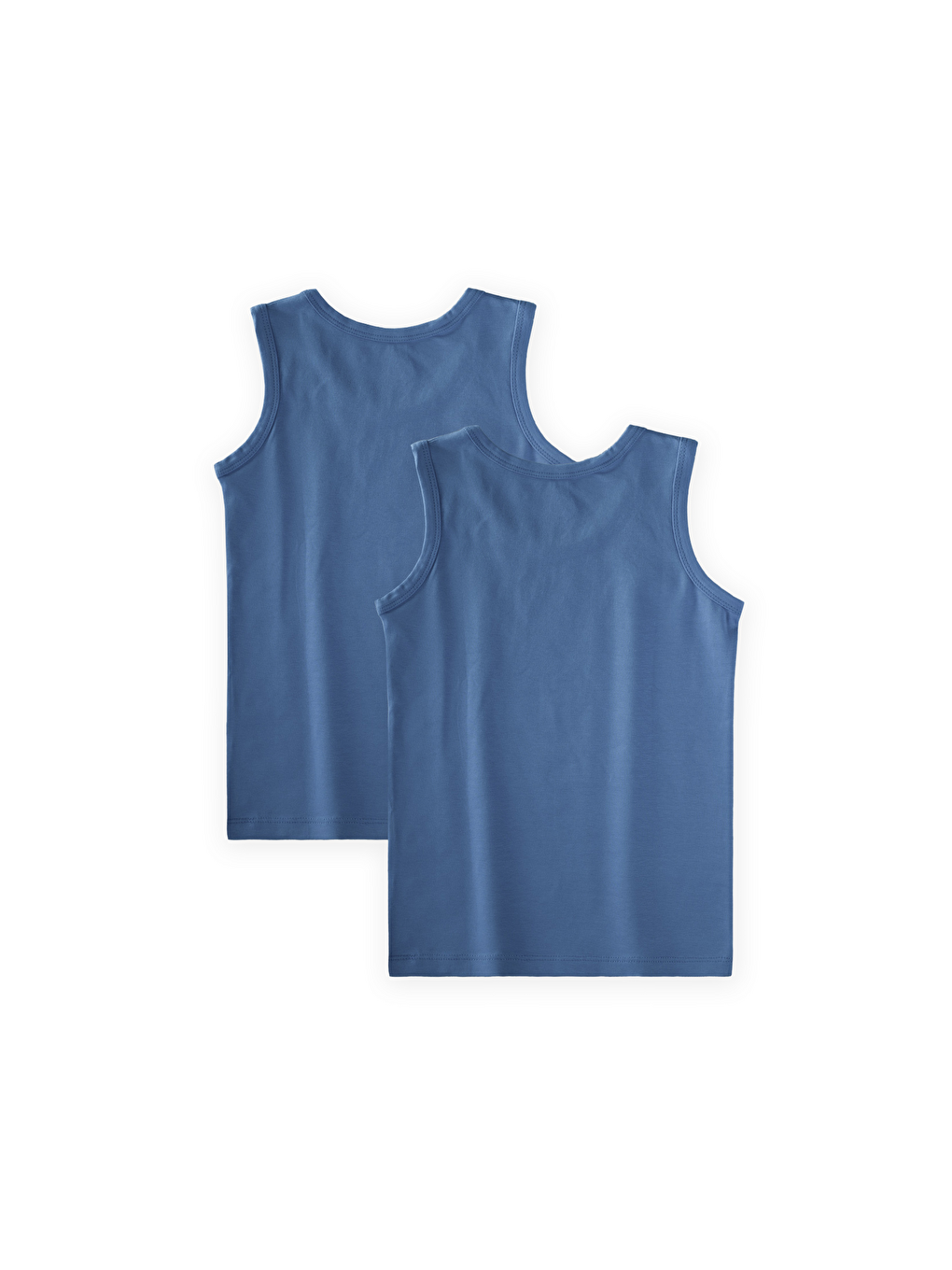 İkili Geniş Askılı Atlet 2-11 Yaş İndigo Mavi-1