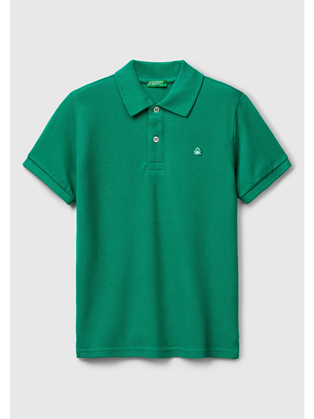 Erkek Çocuk Yeşil Logolu Pike Polo T-shirt