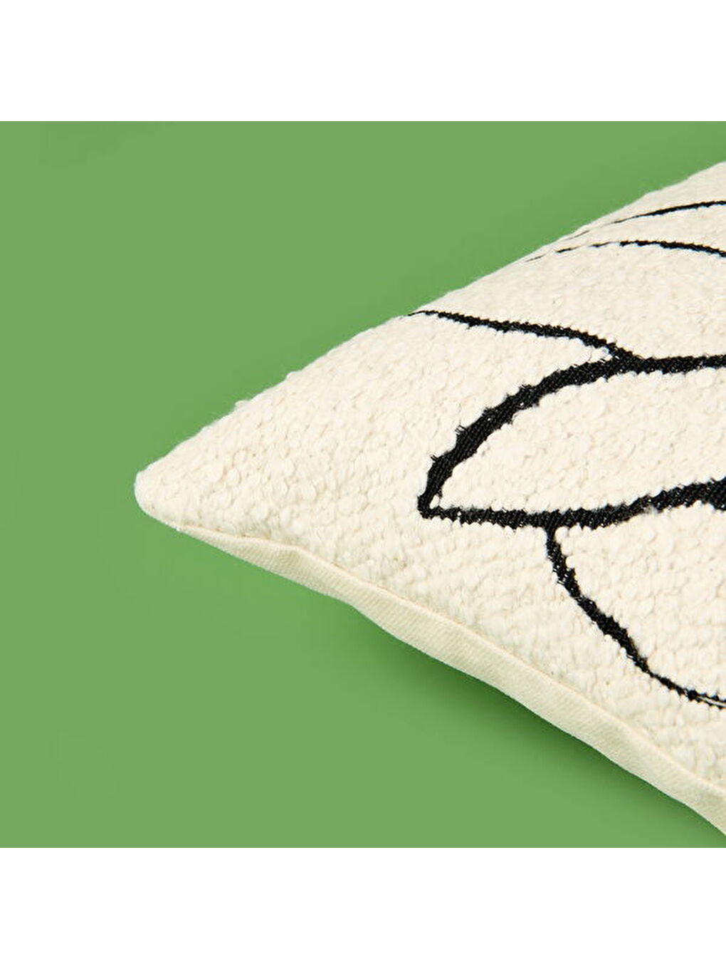 Soft List Kırlent - Ekru - 35x55 cm-4