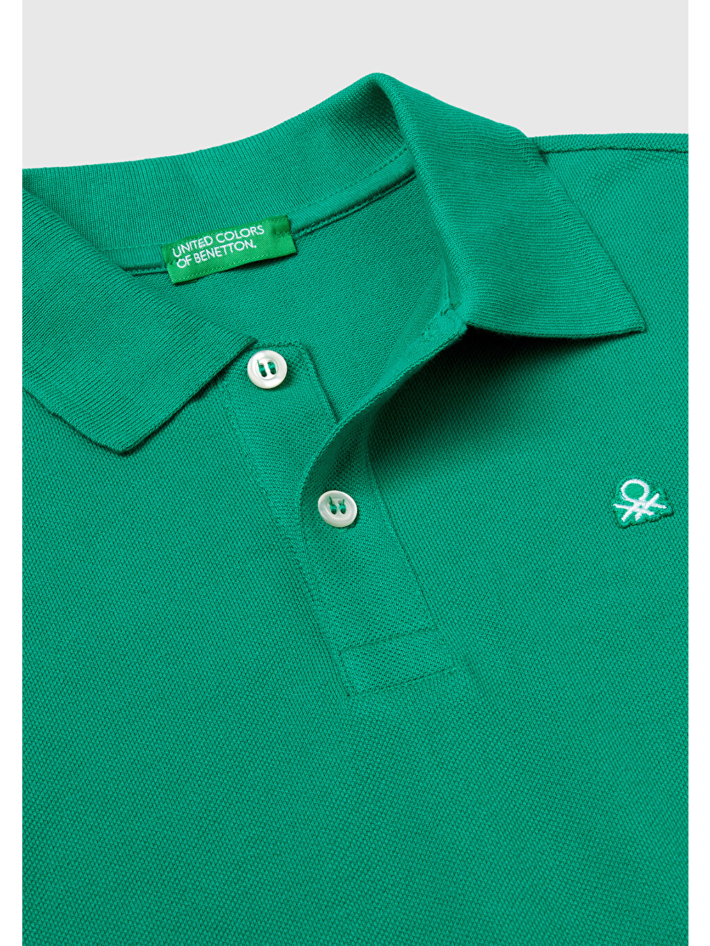 Erkek Çocuk Yeşil Logolu Pike Polo T-shirt-2