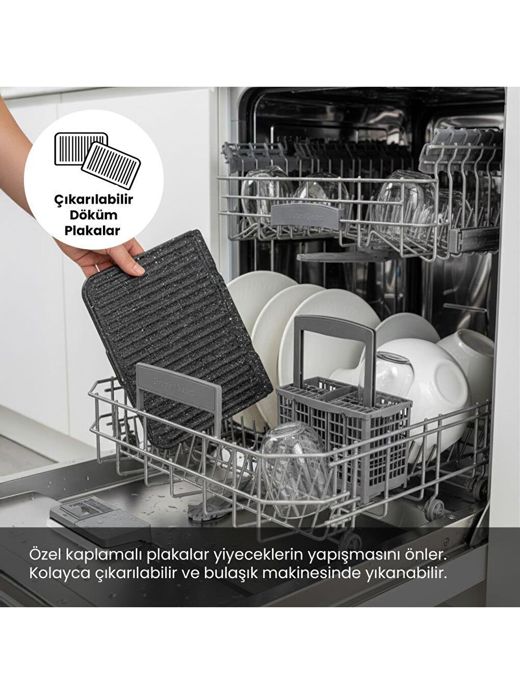 OZ26TM03 Çıkarılabilir Plakalı Izgara ve Tost Makinesi-2