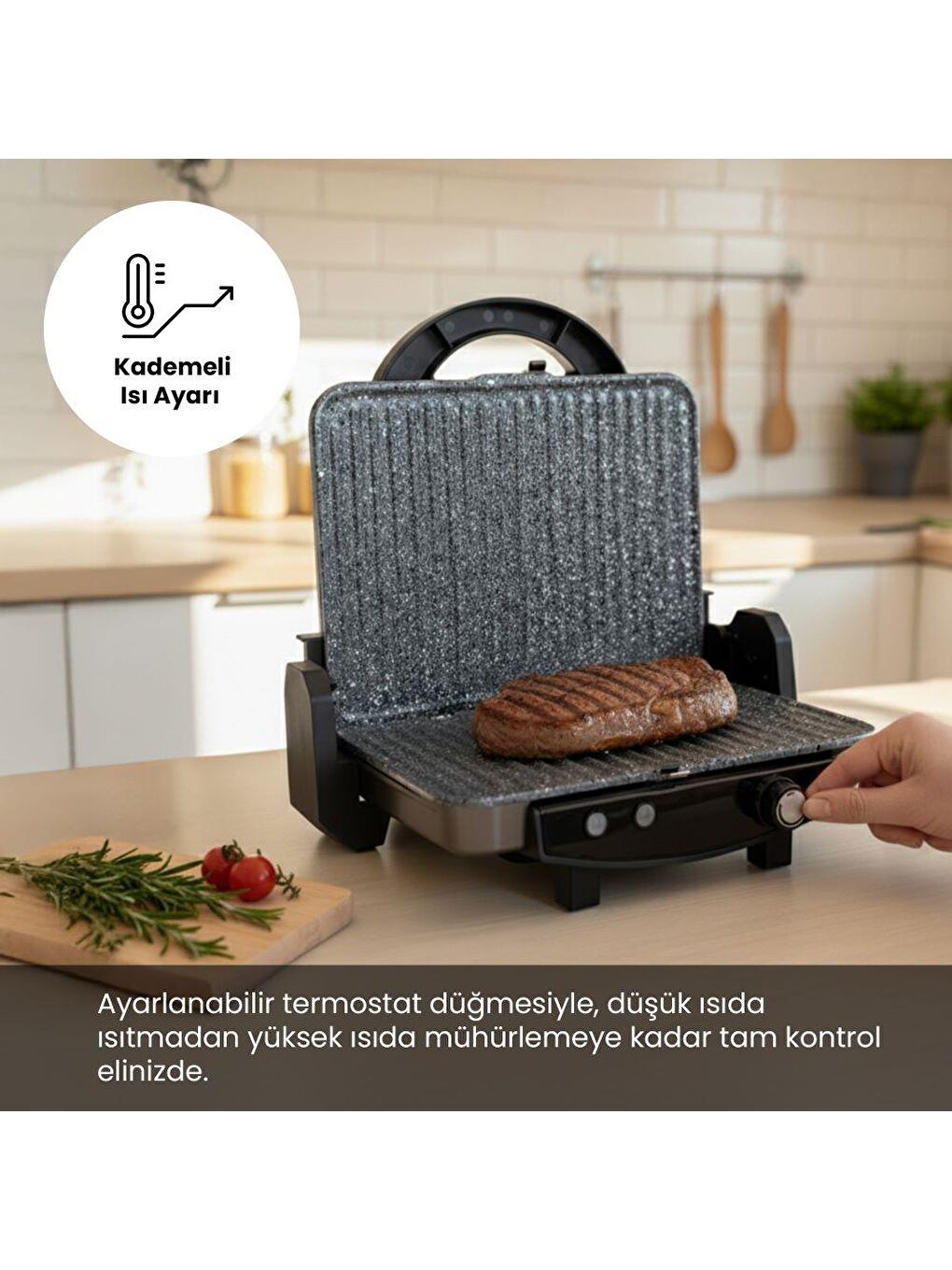 OZ26TM03 Çıkarılabilir Plakalı Izgara ve Tost Makinesi-5