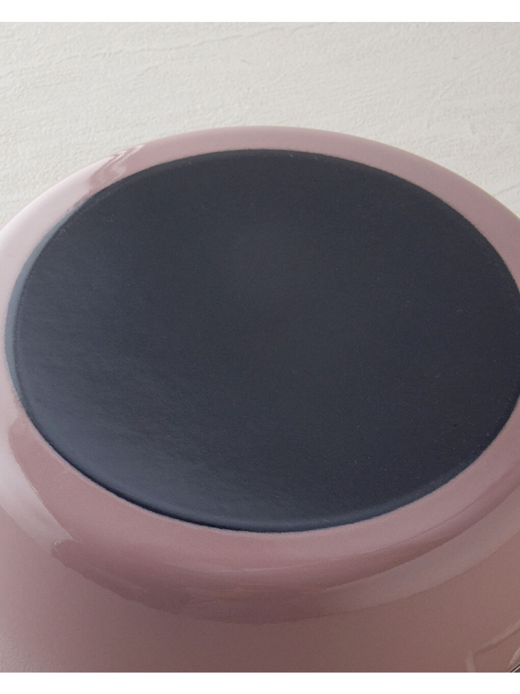 Pembe Sartagi Emaye Kızartma Tenceresi 22 cm Gül Kurusu-3