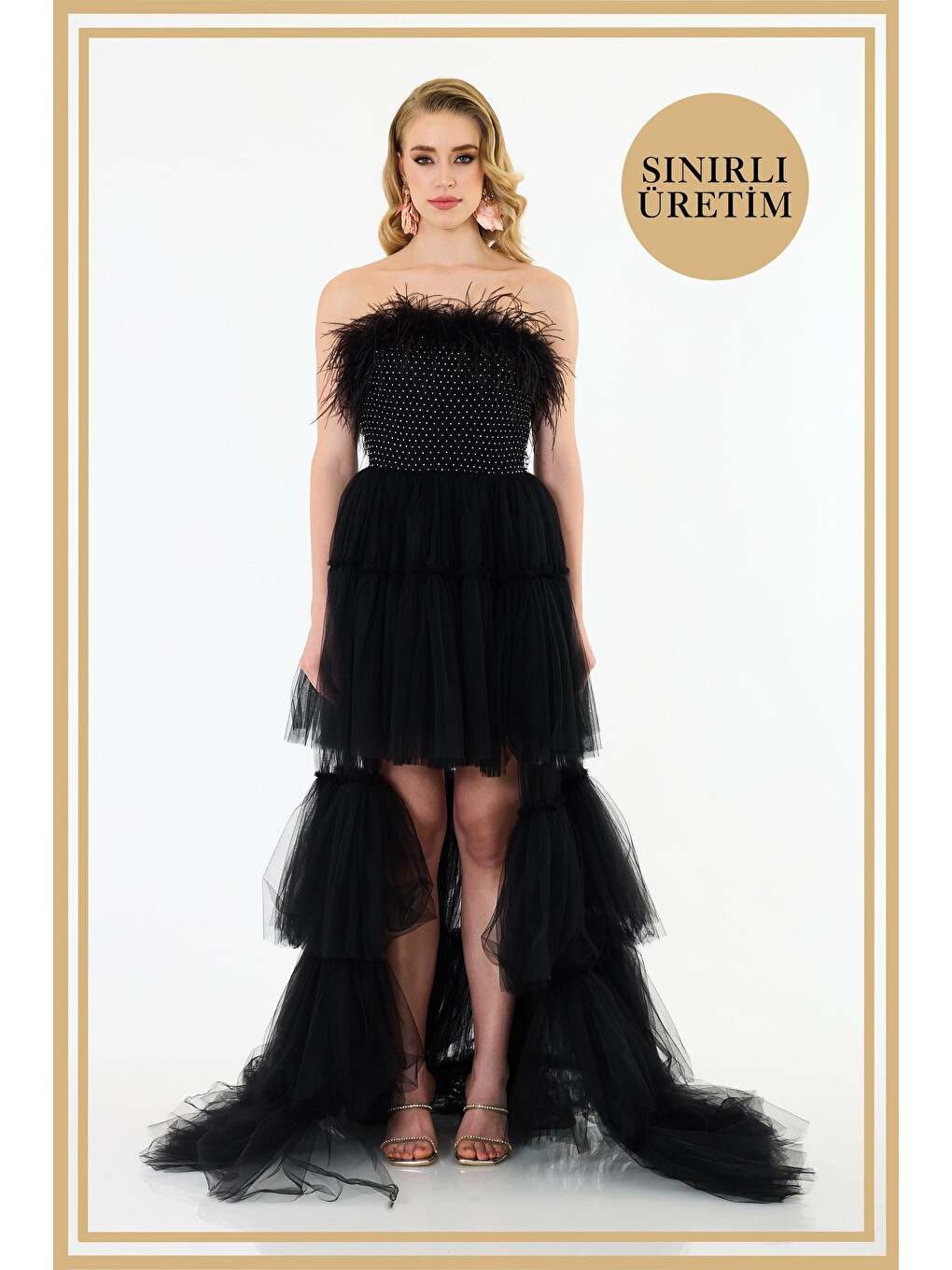 Limited Edition | Luna Siyah Uzun Elbise-1