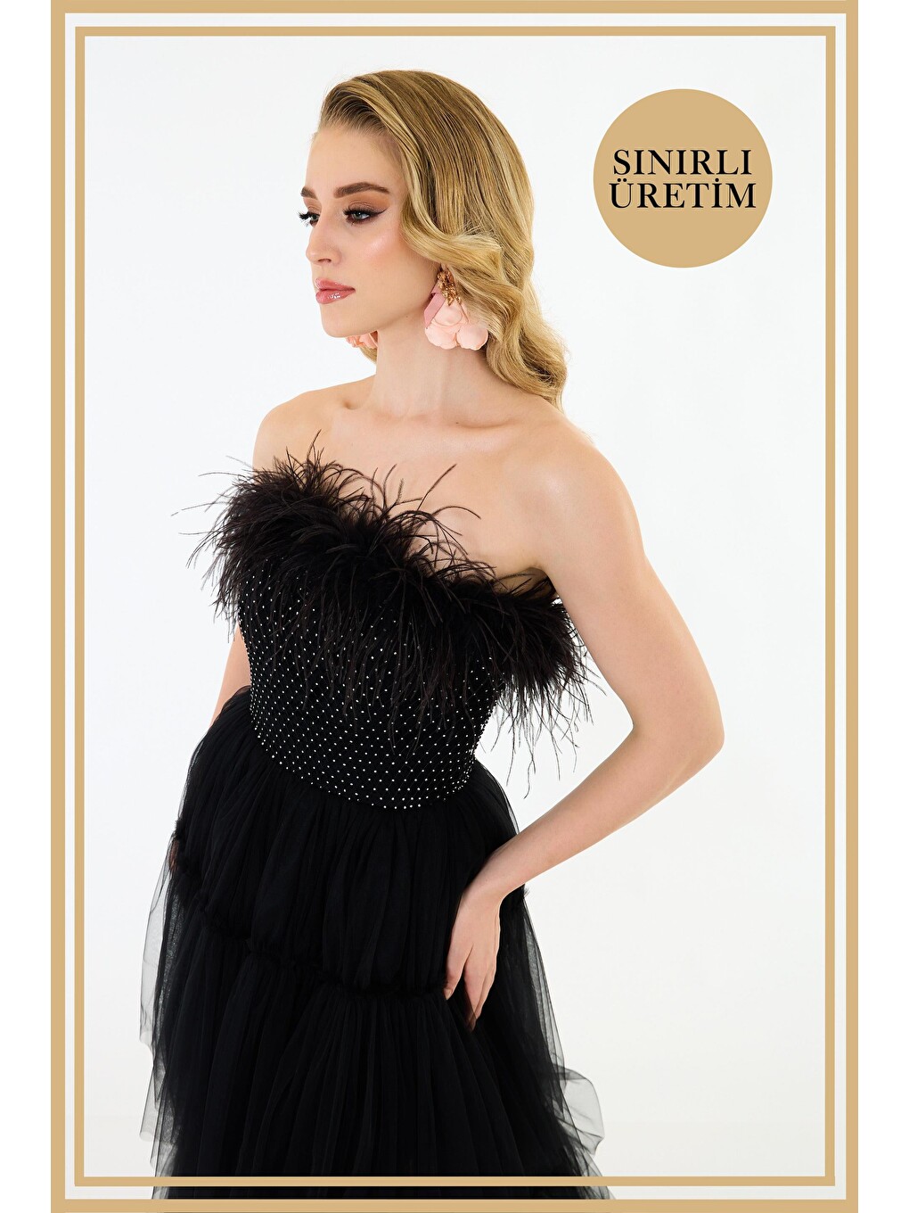 Limited Edition | Luna Siyah Uzun Elbise-2