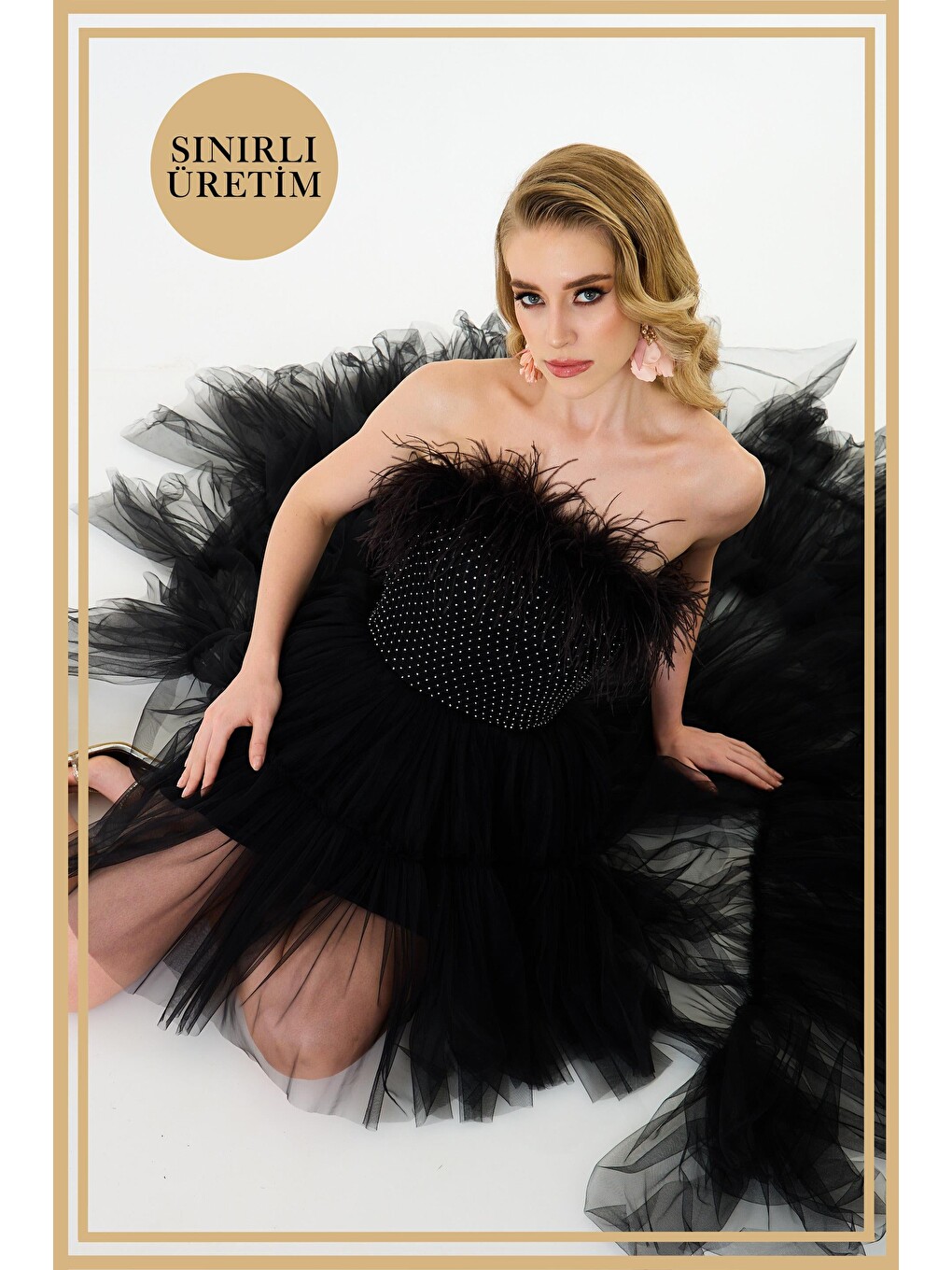 Limited Edition | Luna Siyah Uzun Elbise-3
