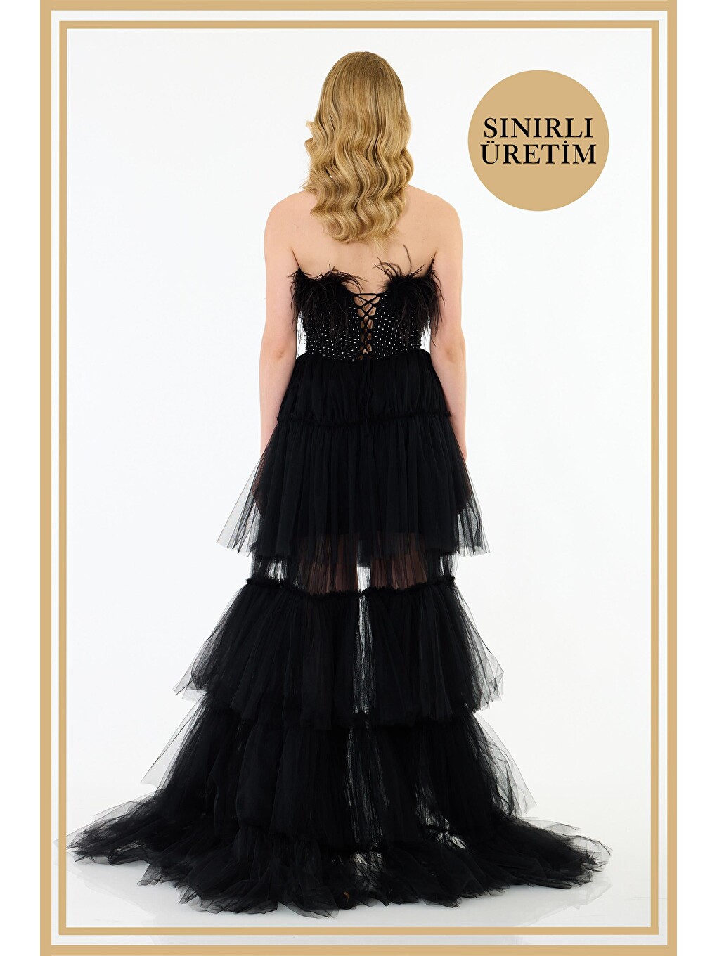 Limited Edition | Luna Siyah Uzun Elbise-5