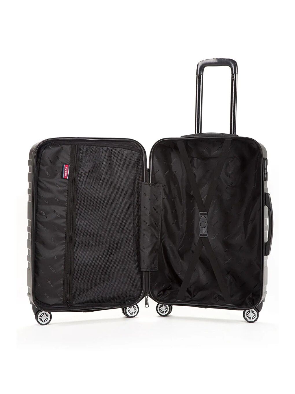 FOSSİL Antrasit ABS Unisex 55cm Kabin Boy Valiz - 6