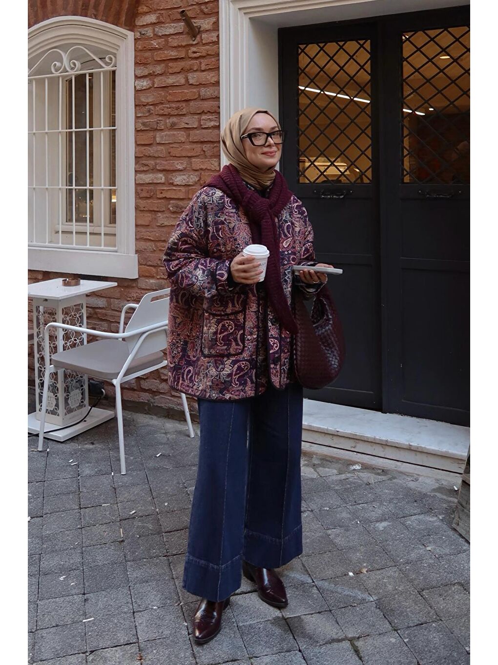 Double Paça Jean Pantolon Koyu Mavi-5