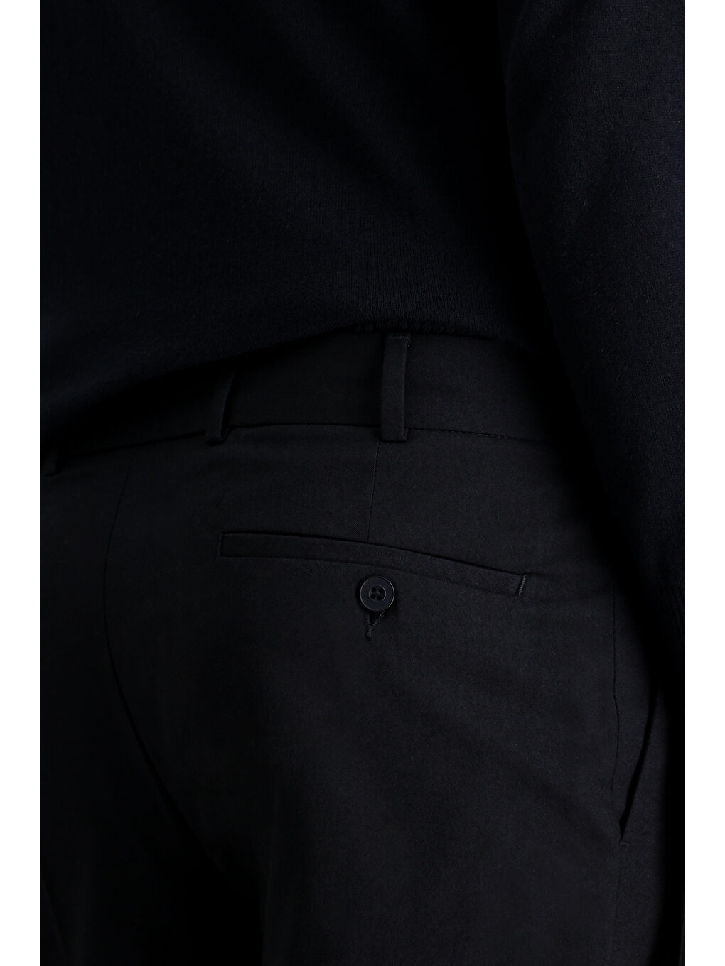 Lacivert Slim Fit Dar Kesim Elastanlı Pileli Klasik Kumaş Pantolon-4