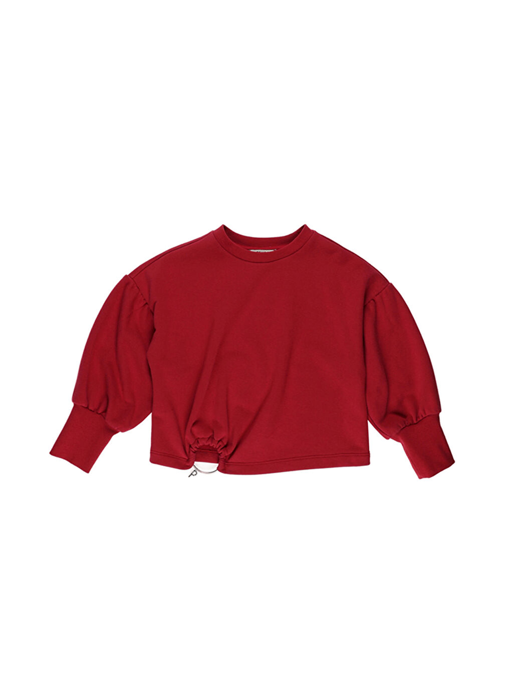 Kırmızı Kız Çocuk Aksesuar Detaylı Sweatshirt