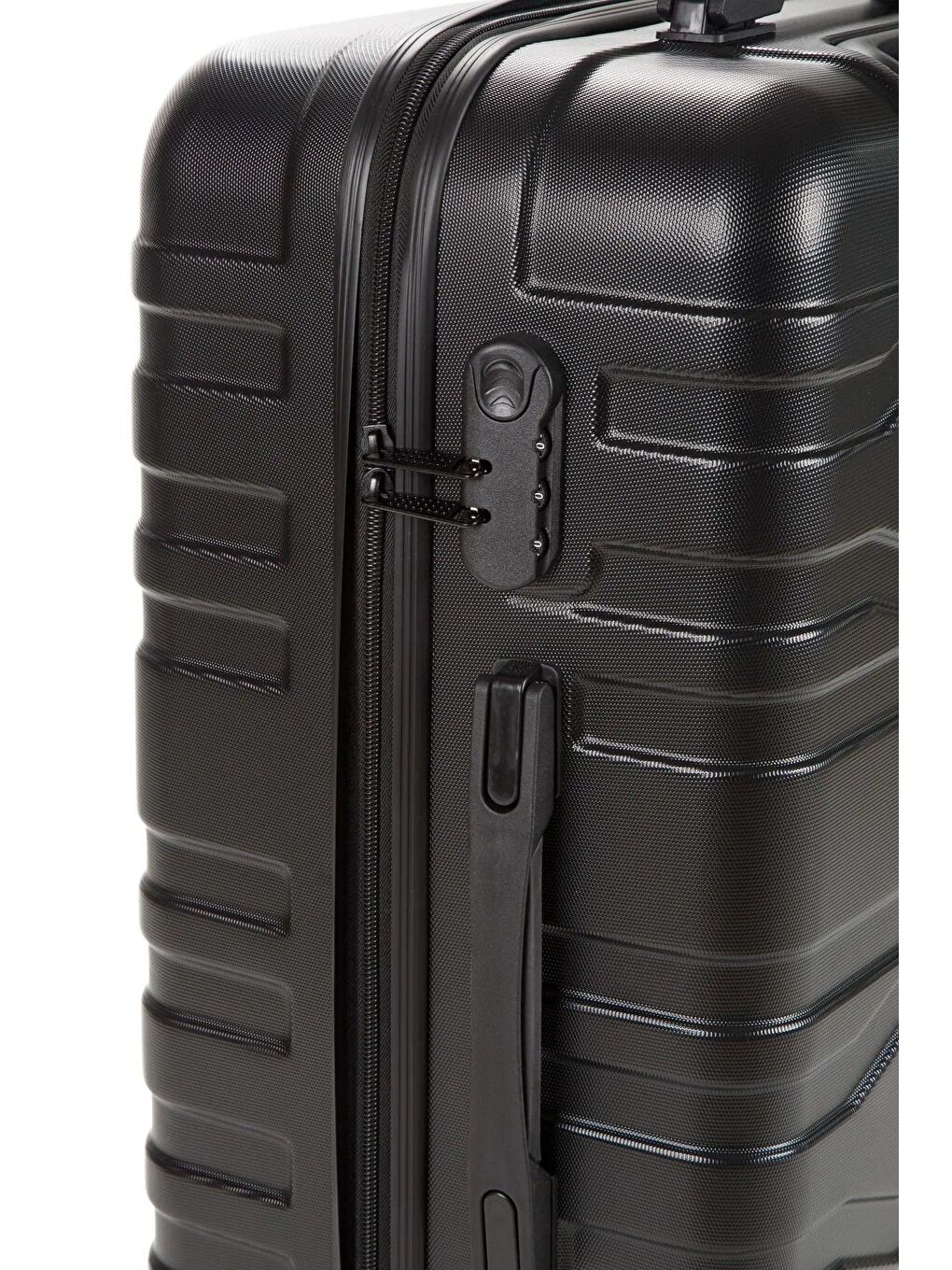 Siyah ABS Unisex 55cm Kabin Boy Valiz-7