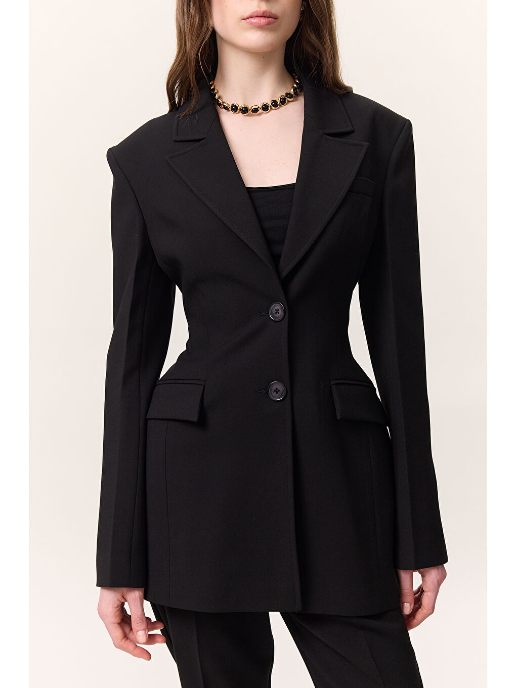 Premıum Vatkalı Fıt Ceket Siyah-5