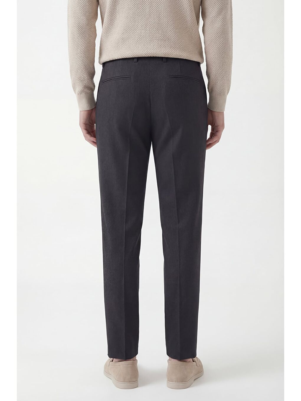 Giotelli Erkek Siyah Dar Kesim Slim Fit Viskon Dokuma Normal Bel Dokuma Pantolon-3