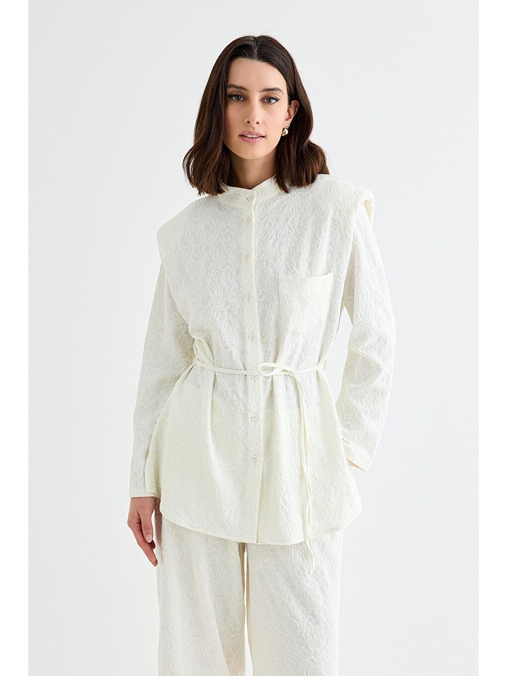 Edna Vatkalı Gömlek Ekru