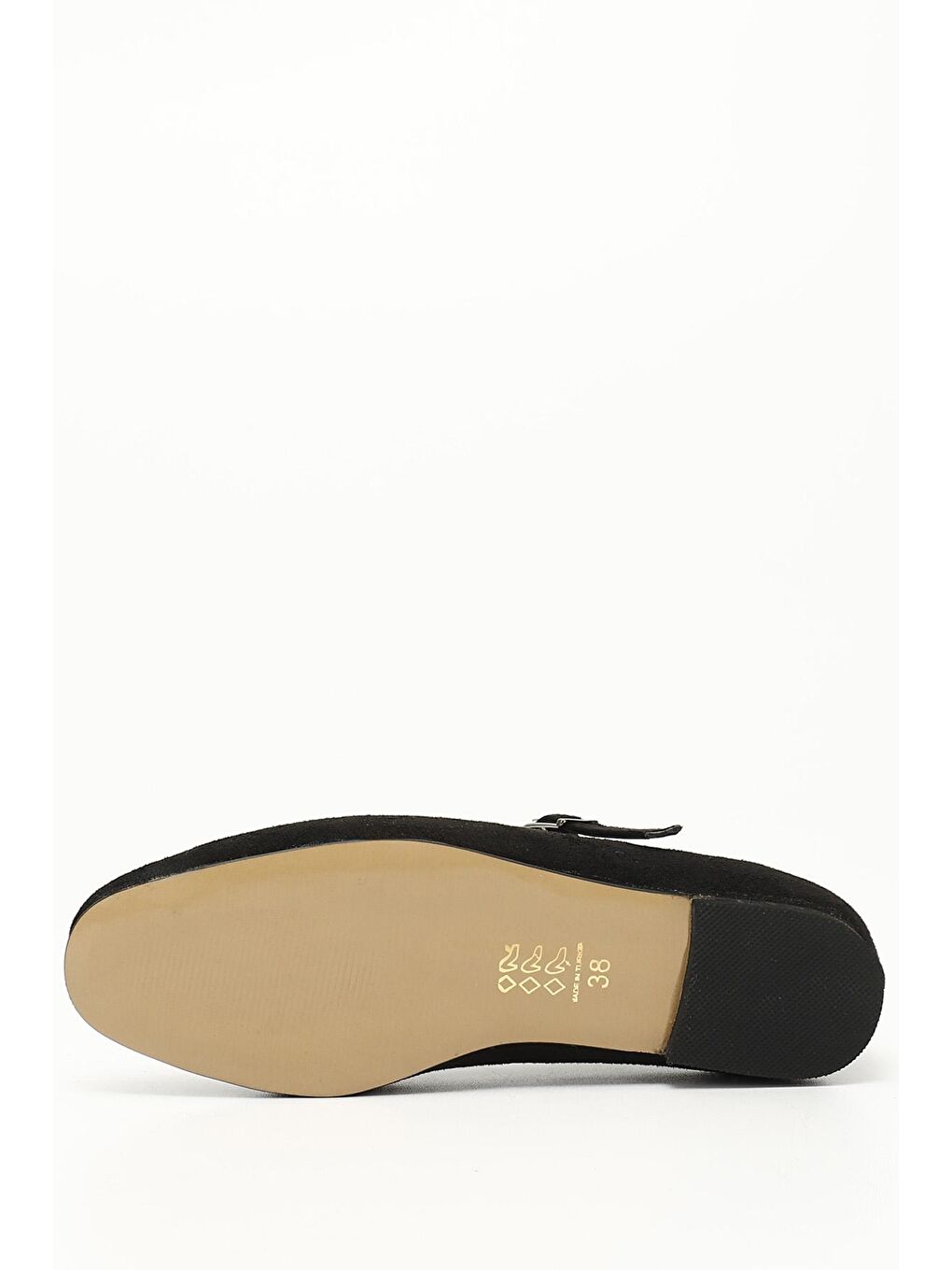 Siyah KOYU SİYAH  Yuvarlak Burun Balerin Kadın Babet 35007-3