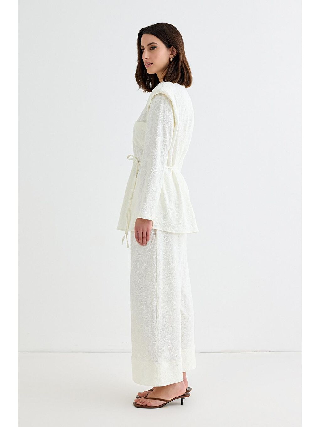 Edna Vatkalı Gömlek Ekru-2