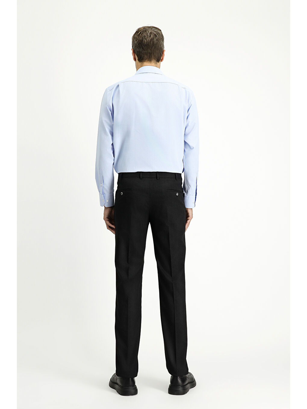 Antrasit Elastanlı Pileli Klasik Kumaş Pantolon-3