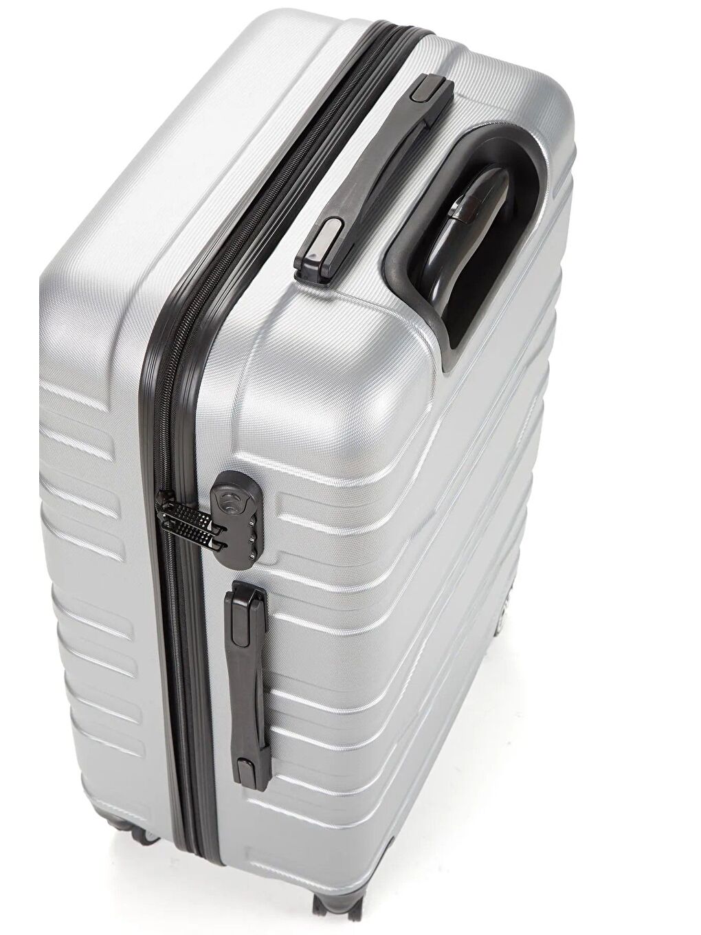 Gri ABS Unisex 55cm Kabin Boy Valiz-5