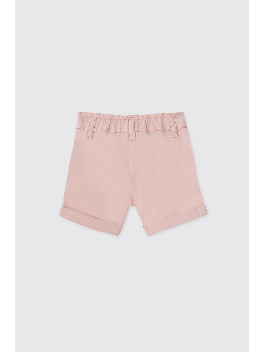 Pembe Kız Bebek Pudra Düğmeli Şort-1