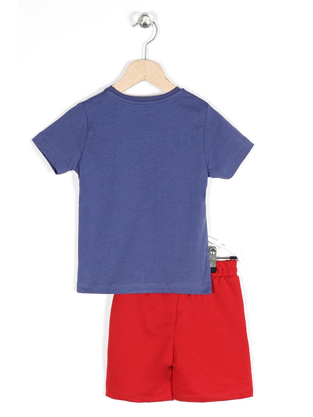 İndigo Bisiklet Yaka Kısa Kol League Baskılı Indigo Renk Erkek Çocuk Kaprili Takım-1