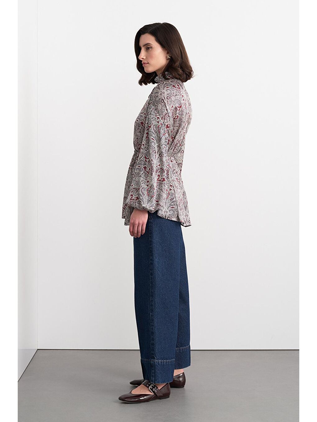 Emma Desenli Tunik Bordo-3