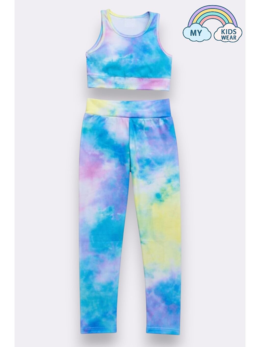 Ekru Kız Çocuk Çok Amaçlı Desenli Mayo & Spor Takımı 12449