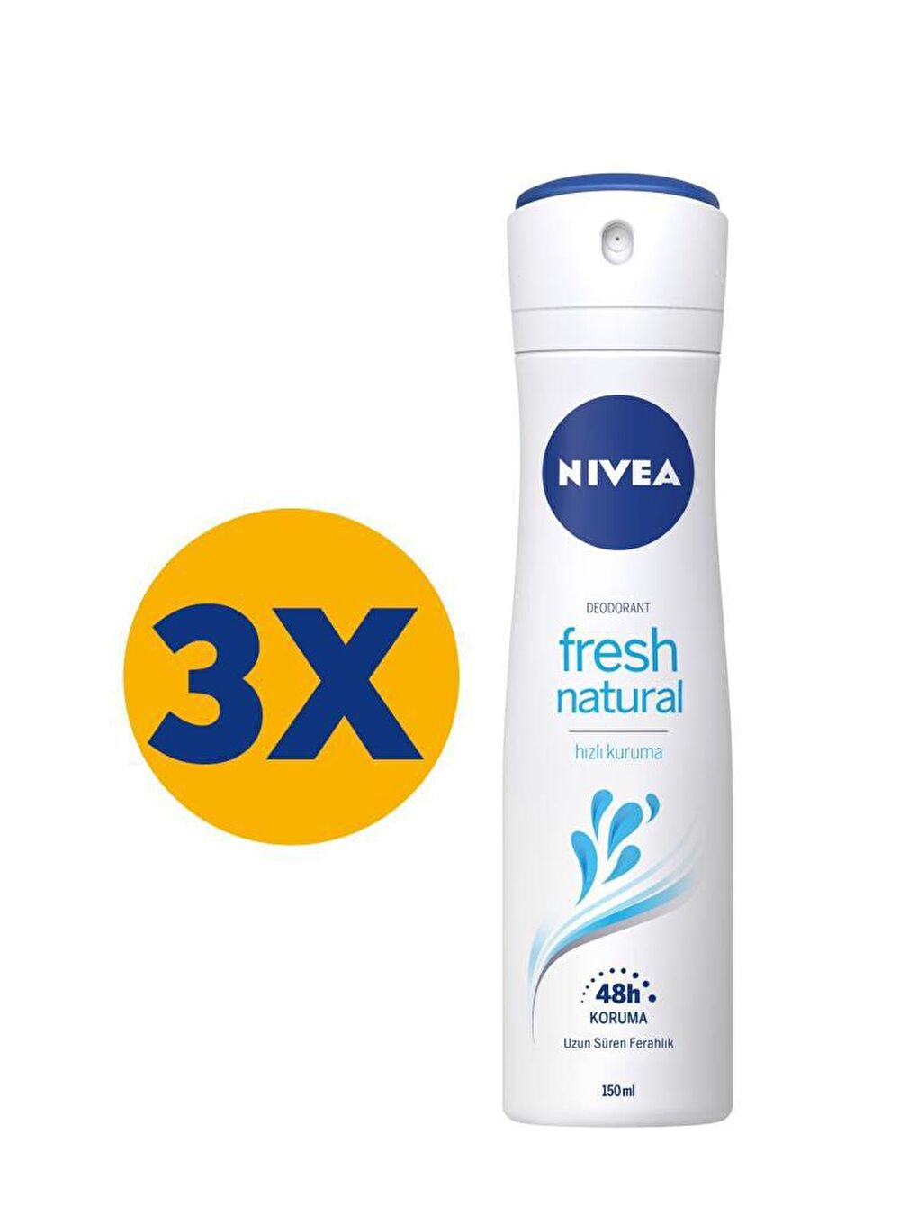 NIVEA Şeffaf Fresh Sprey Deodorant 150 ml Kadın 3'Lü Paket