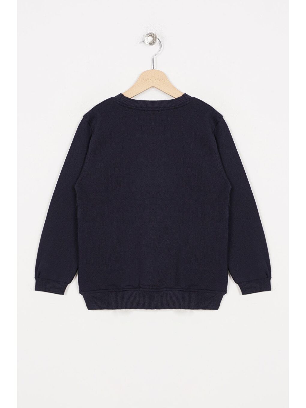 Bisiklet Yaka Uzun Kol Respect Baskılı Lacivert Renk Erkek Çocuk Sweatshirt-1