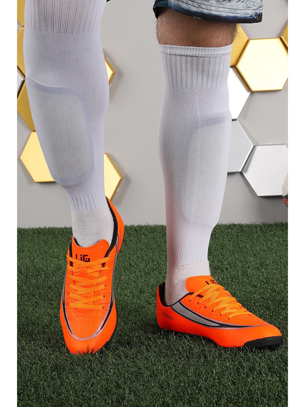 Turuncu Simena HM Halı Saha Erkek Futbol Ayakkabı-1