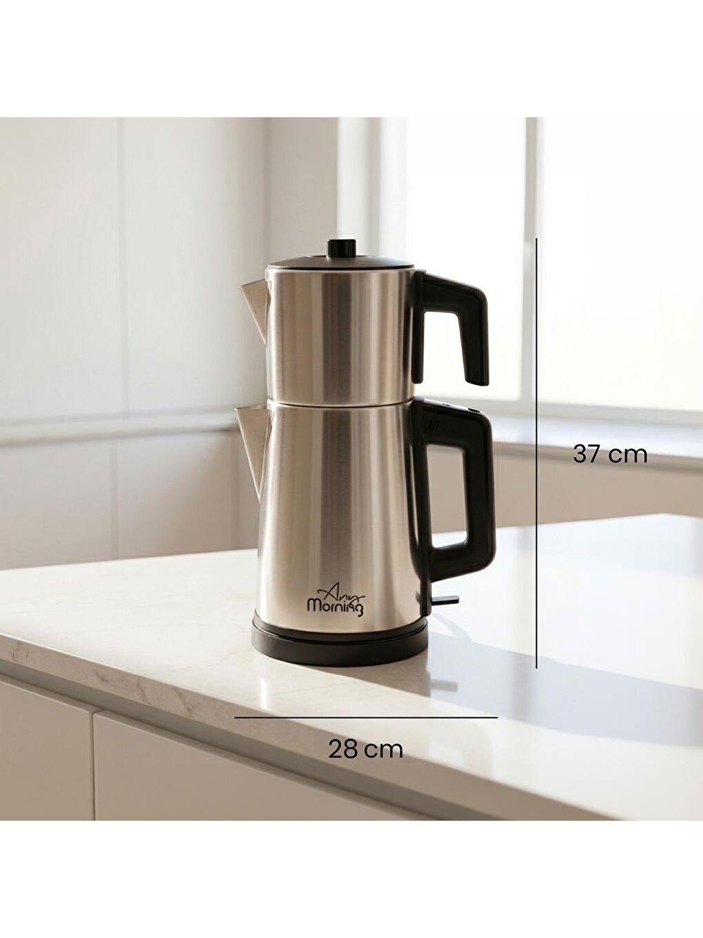 OZ26CM10 2in1 Paslanmaz Çelik Çay Makinesi ve Su Isıtıcı-6