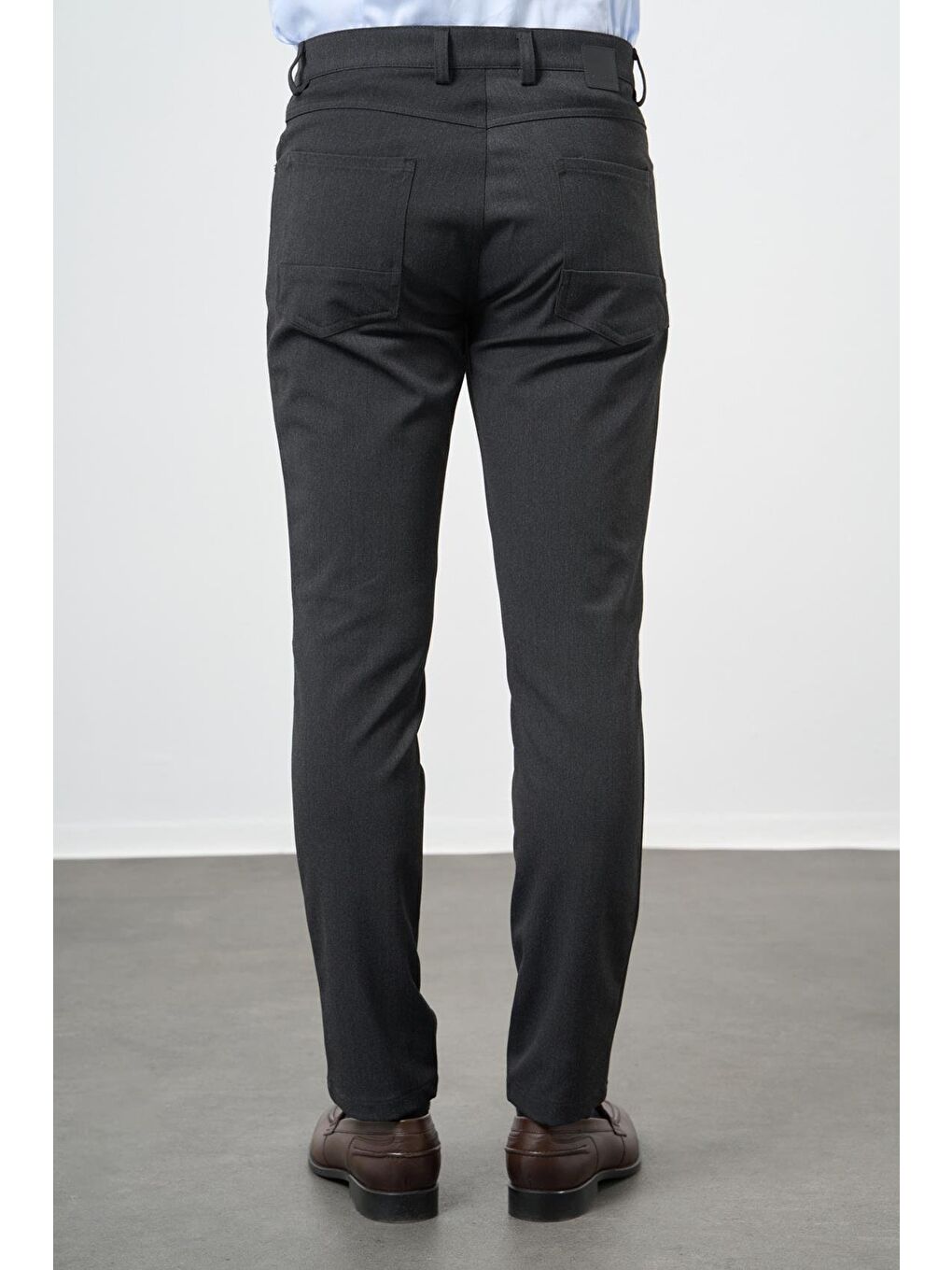Koyu Antrasit Esnek 5 Cep Casual Slim Fit 5 Cep Pantolon 1003245161-2