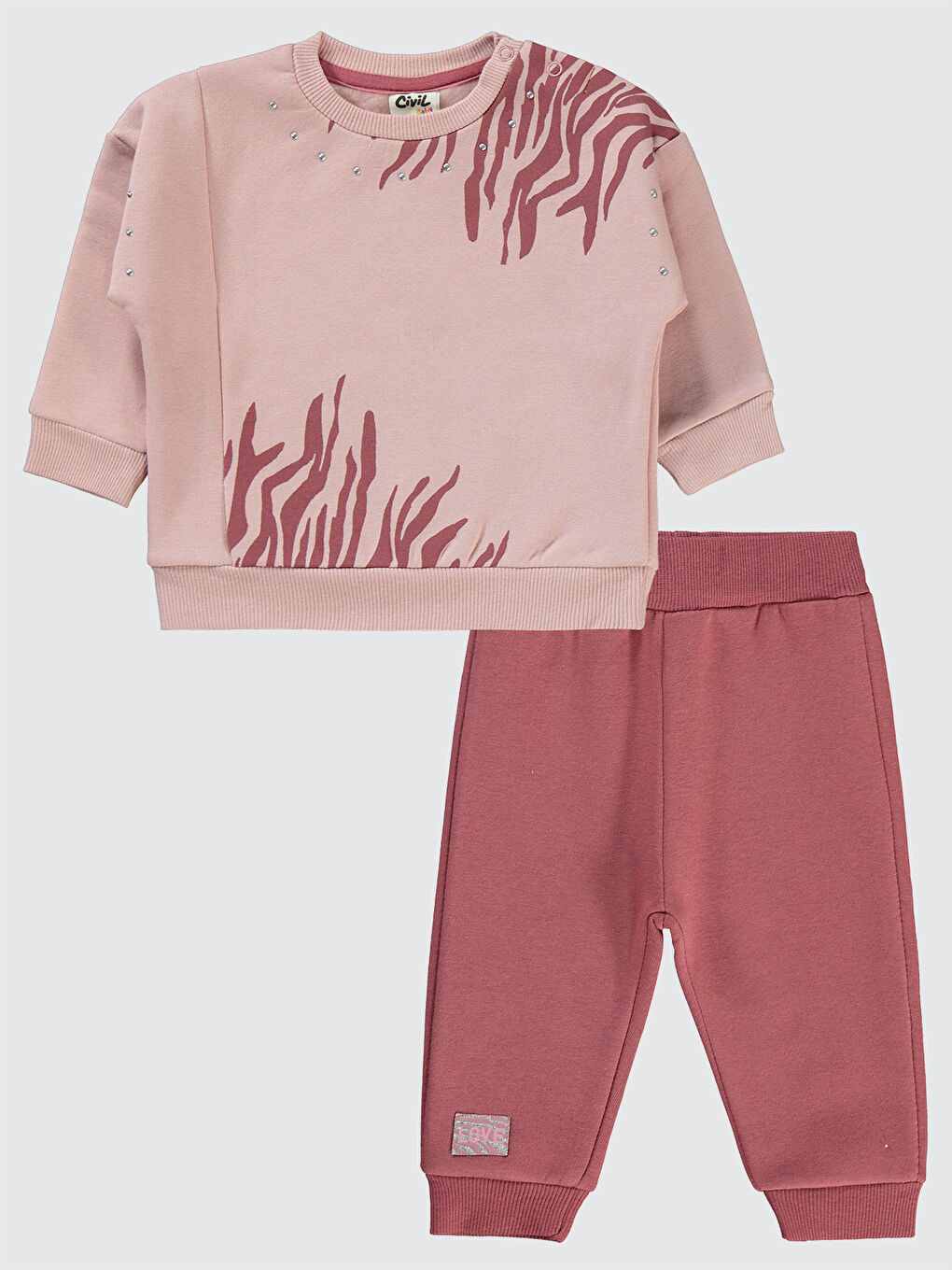 Pembe Baby Kız Bebek Takım 6-18 Ay Pudra