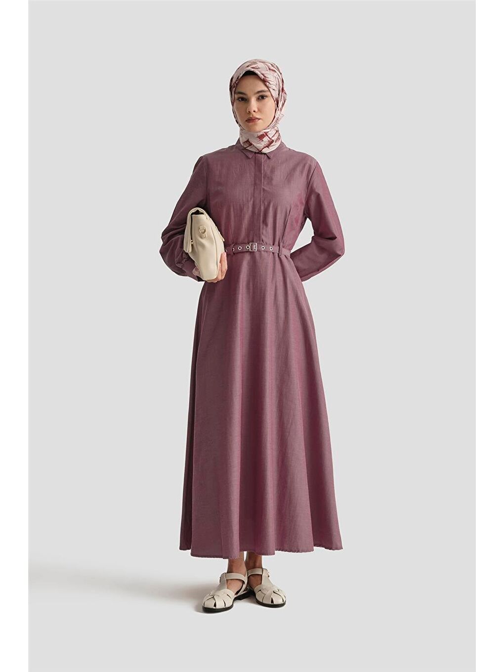 Elbise 25Yd9178 Bordo