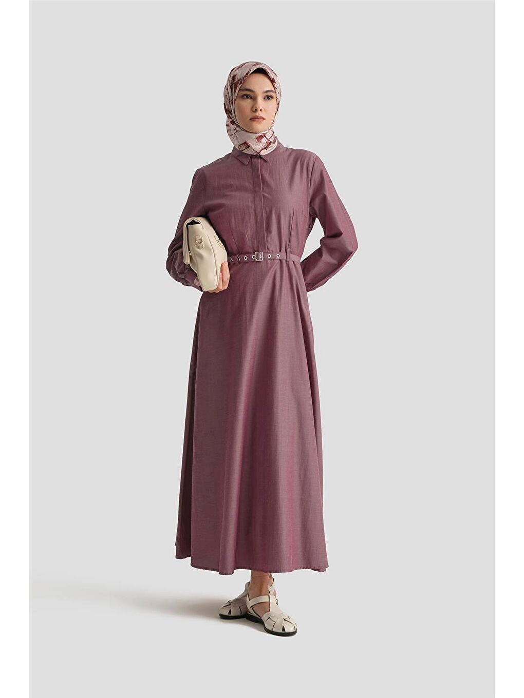 Elbise 25Yd9178 Bordo-1