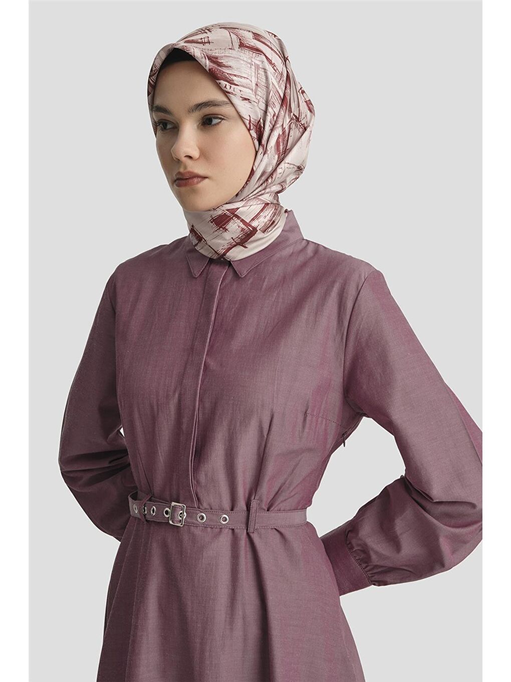 Elbise 25Yd9178 Bordo-2