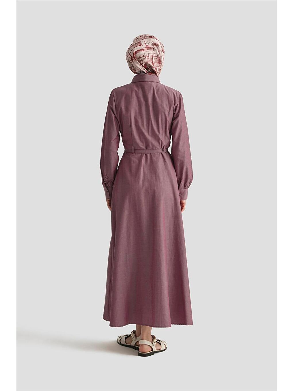 Elbise 25Yd9178 Bordo-4