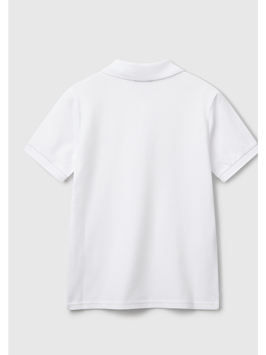 Erkek Çocuk Beyaz Logolu Pike Polo T-shirt-1