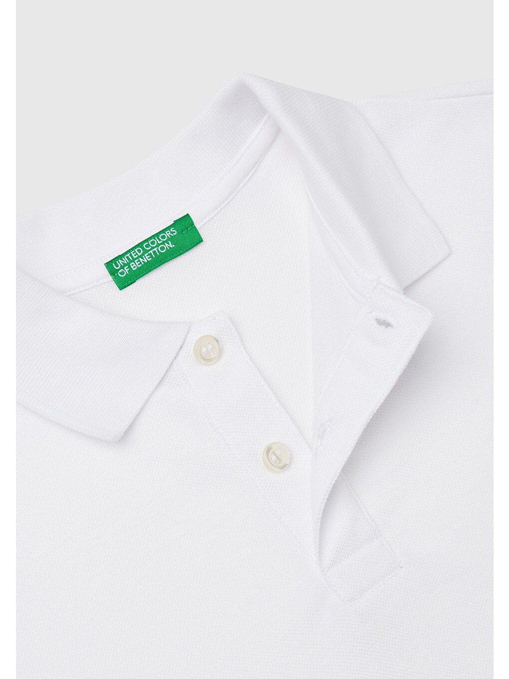 Erkek Çocuk Beyaz Logolu Pike Polo T-shirt-2