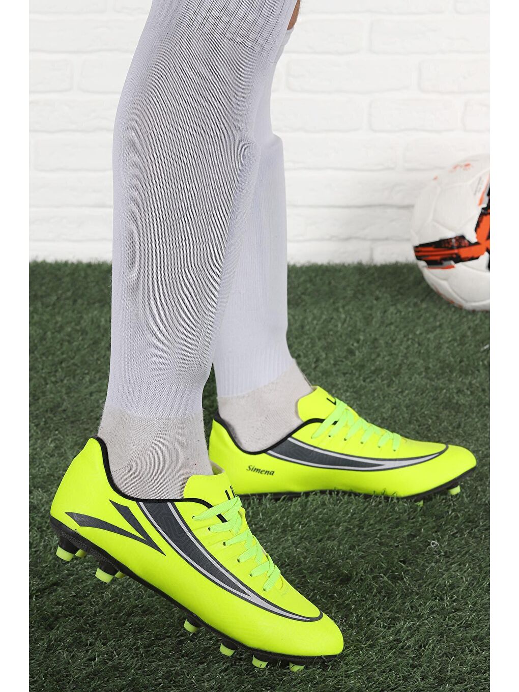Sarı Simena KM Krampon Çim Saha Erkek Futbol Ayakkabı