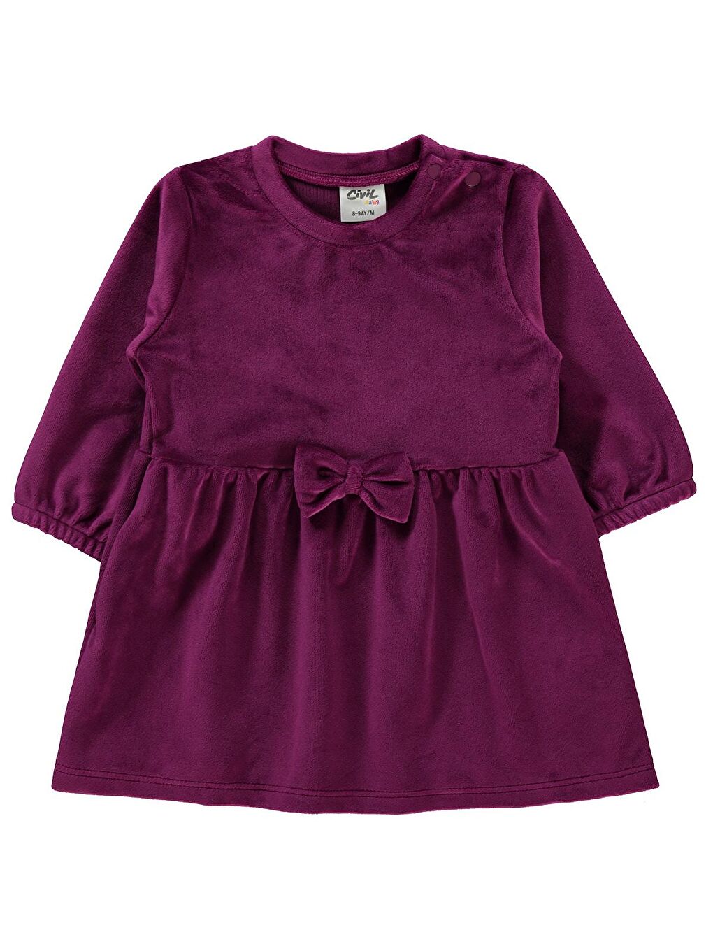 Kız Bebek Elbise 6-18 Ay Açık Mor