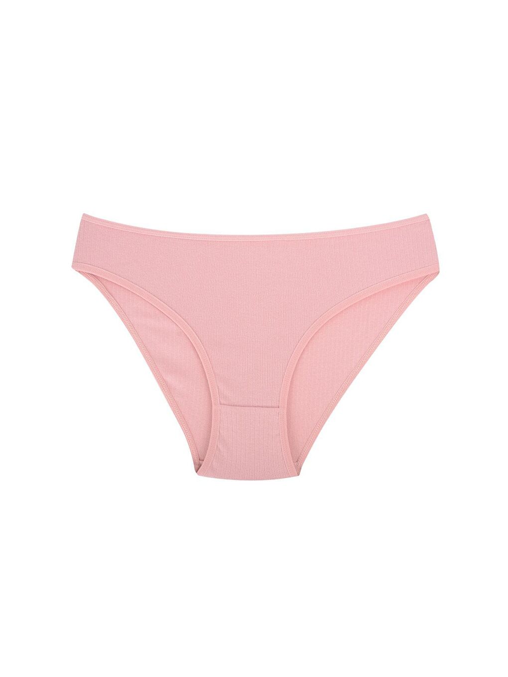 Kompedan Pembe Fitilli Ribana Pamuklu Esnek Rahat Slip Bikini Külot | Pembe 26000