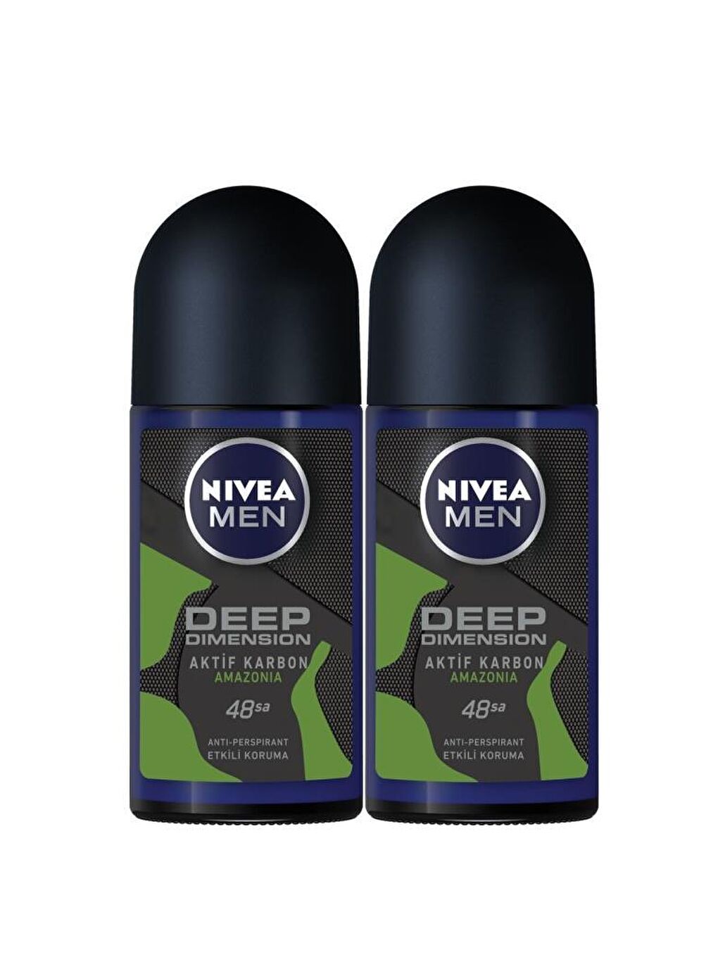 NIVEA Şeffaf Men Deep Dimension Amazonia Deodorant Roll-On 50 ml 2'li