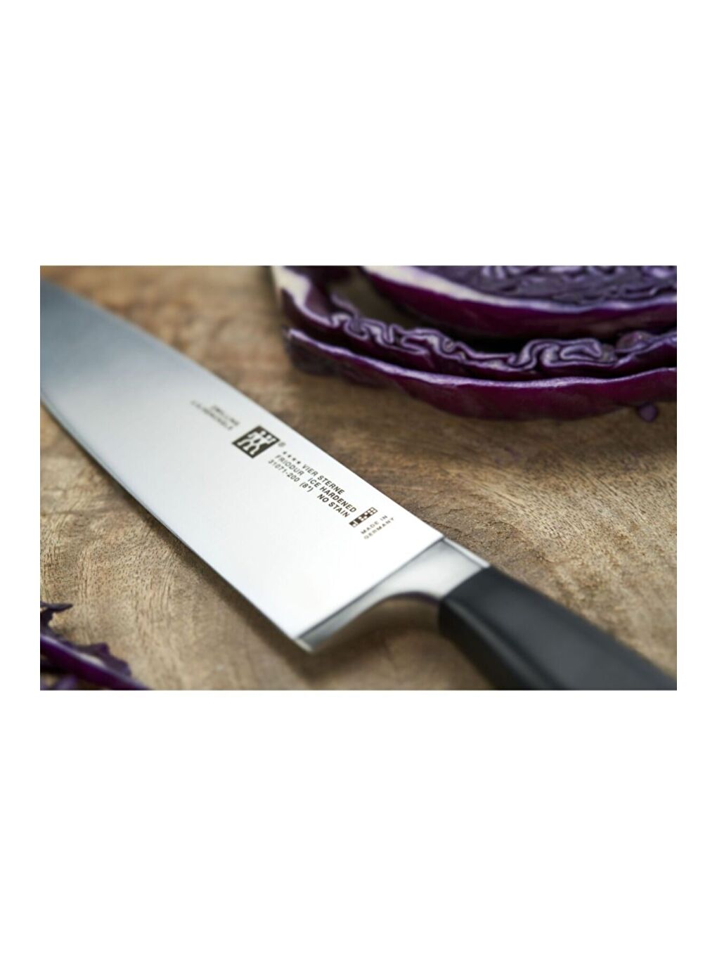 Zwilling Siyah-Gri 310712010 Four Star Şef Bıçağı Özel Formül Çelik 20cm - 6