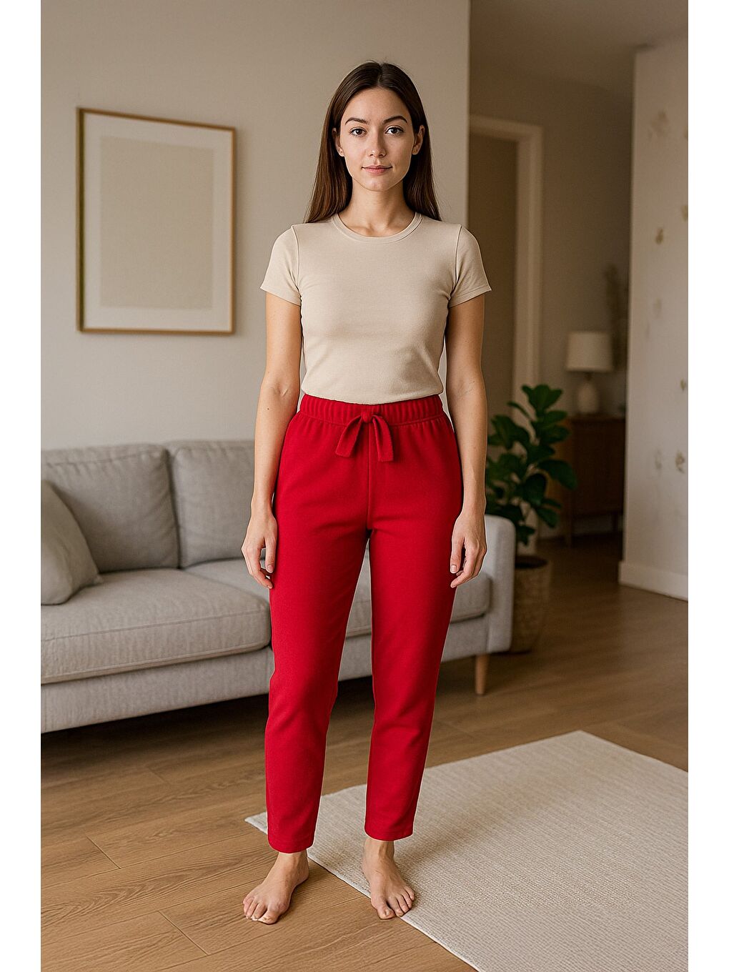 Kırmızı Basic Polar Eşofman Altı