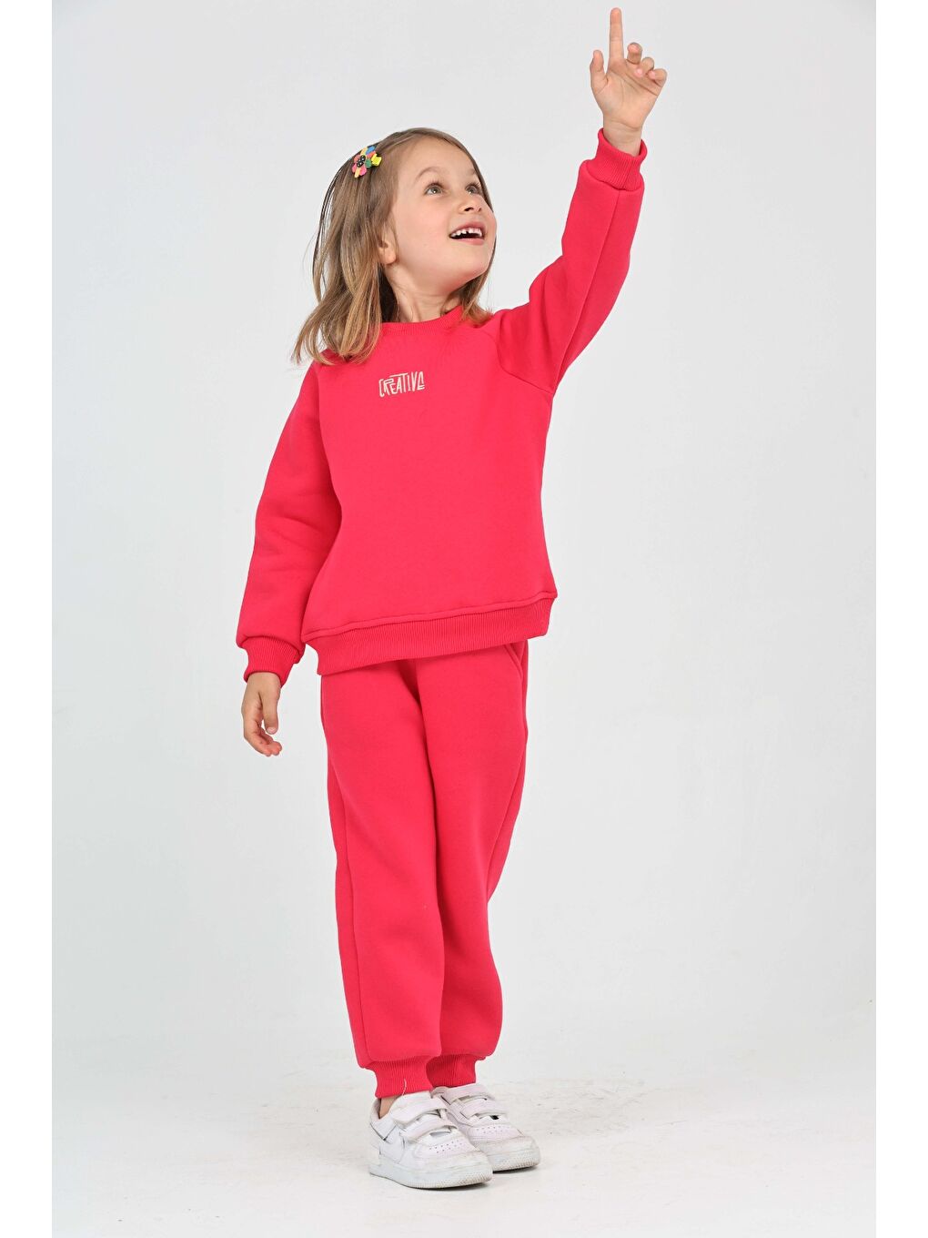 Fuşya Kız Çocuk Creatıve Nakışlı Eşofman Takım