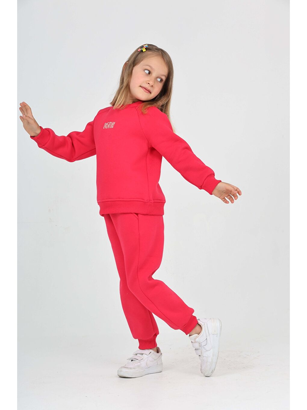 Fuşya Kız Çocuk Creatıve Nakışlı Eşofman Takım-1