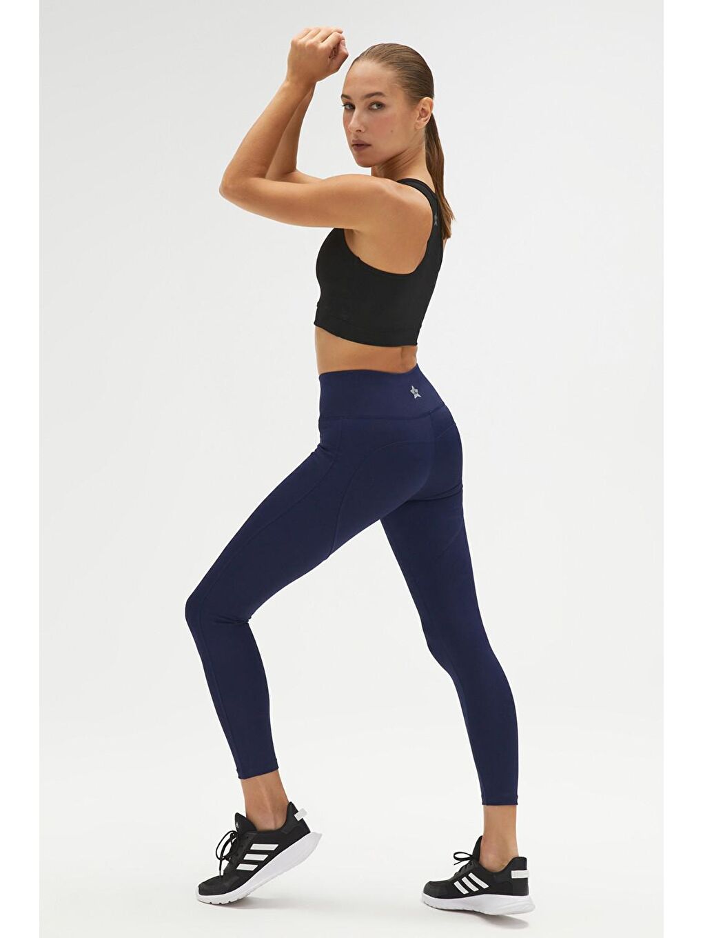 Lacivert Push-Up Özellikli Spor Tayt-2