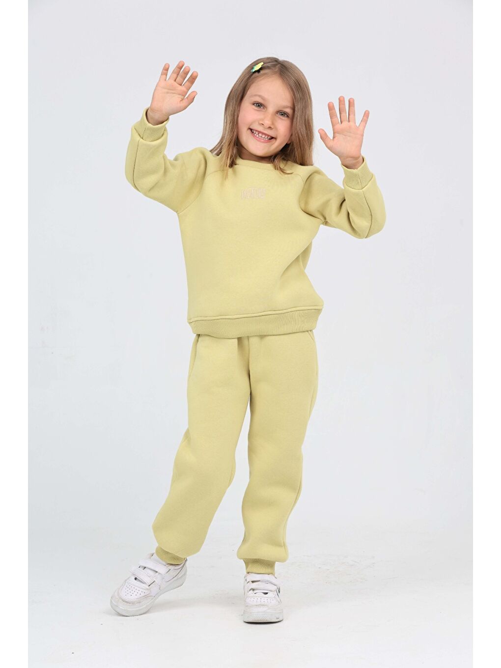 Yeşil Kız Çocuk Creatıve Nakışlı Eşofman Takım-3